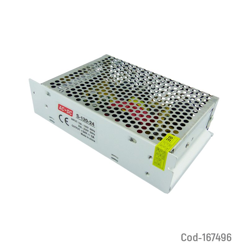 Fuente de poder de 120 watt a 24 volt y 5 amp tipo slim - pack de 10 unidades mayorista — imagen 2