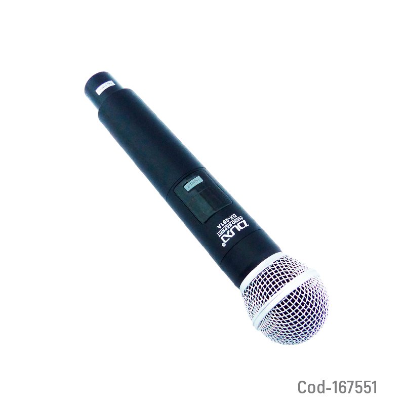 Microfono inalambrico profesional modelo dx-201a señal uhf con pantalla, recargable usb tipe-c mayorista — imagen 2