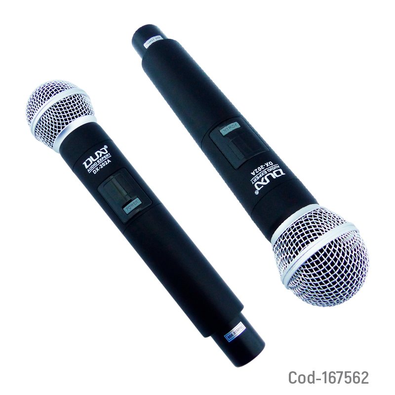 Microfono inalambrico profesional set x 2 modelo dx-202a con señal uhf y pantalla mayorista — imagen 2