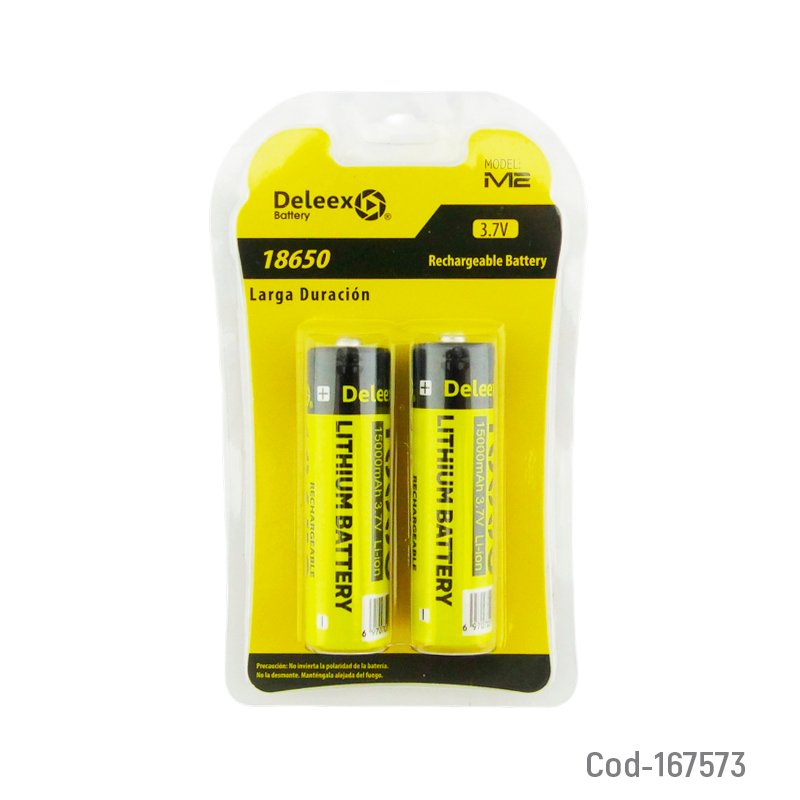 Pila Marca DILEEX Modelo M2 De 3.7 Volt, 18650 Punta, Recargable A 15000 Mah por mayor en Chile