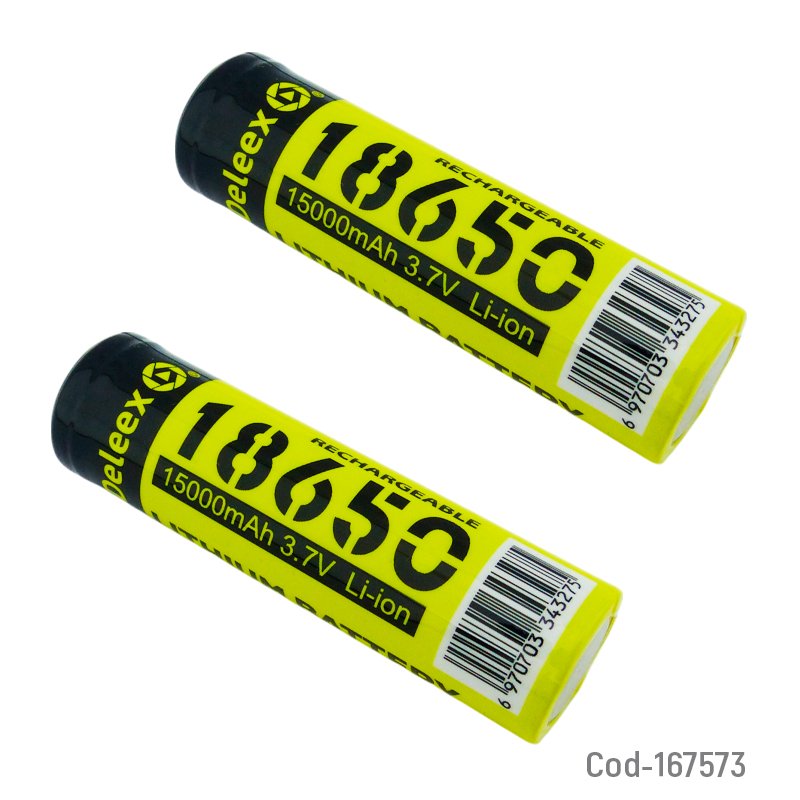 Pila marca dileex modelo m2 de 3.7 volt, 18650 punta, recargable a 15000 mah mayorista — imagen 3