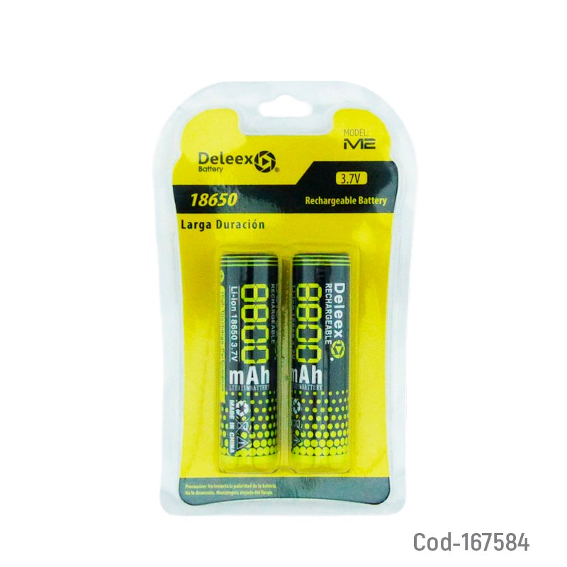 Pila Marca DILEEX Modelo M2 18650 Plana, Recargable De 3.7 Volt A 8000 Mah por mayor en Chile