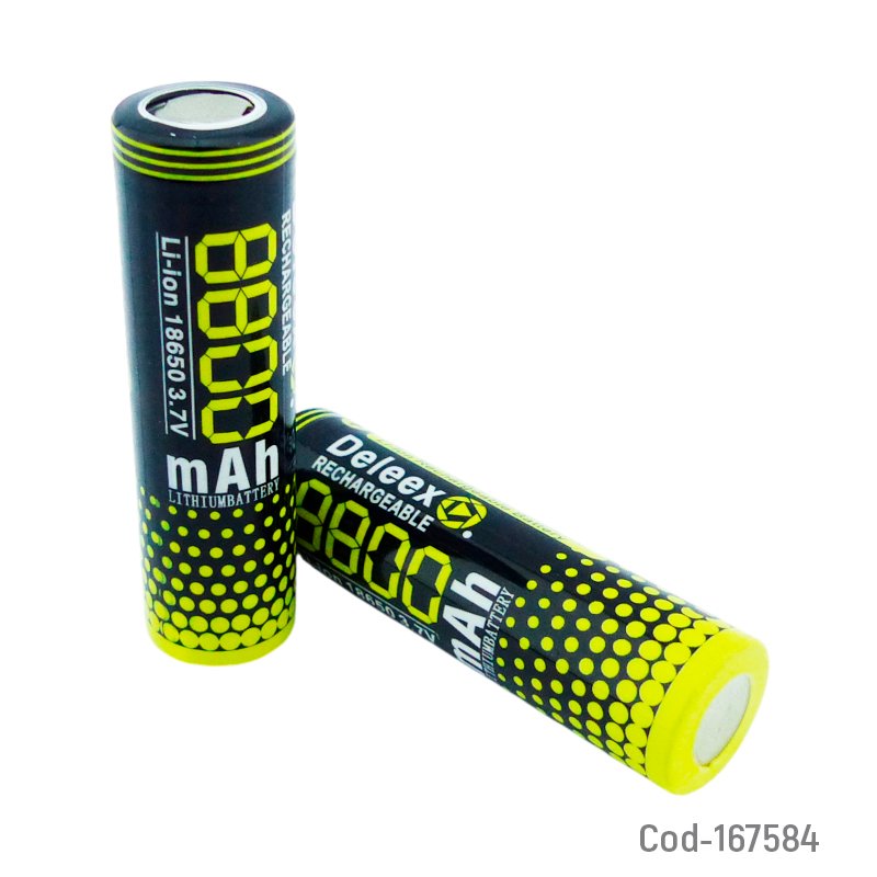 Pila marca dileex modelo m2 18650 plana, recargable de 3.7 volt a 8000 mah mayorista — imagen 2