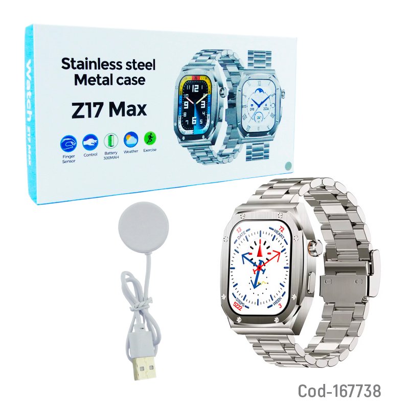 Reloj smartwatch modelo z17max de malla en metal mayorista — imagen 3