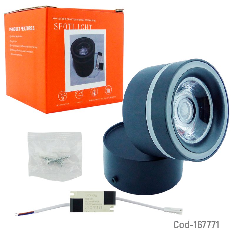 Foco led spotlight sobrepuesto modelo roma de luz blanca. mayorista — imagen 5