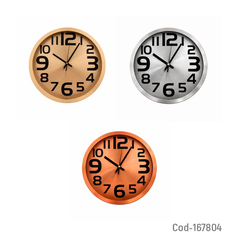 Reloj mural en aluminio variedad de colores modelo toronto mayorista — imagen 2