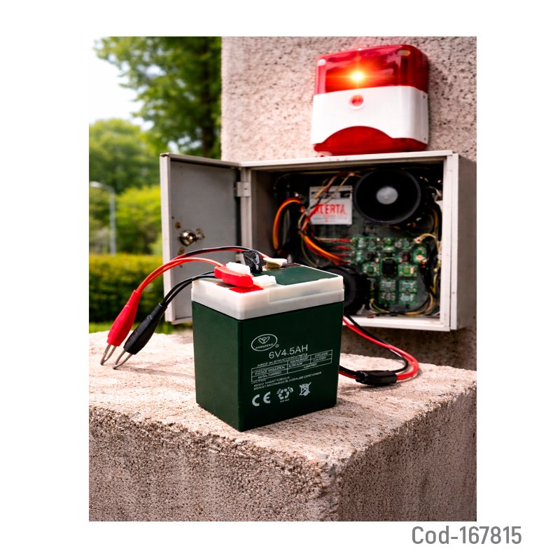 Bateria de 6volt a 4.5 amp de repuesto, marca hongdeng mayorista — imagen 3