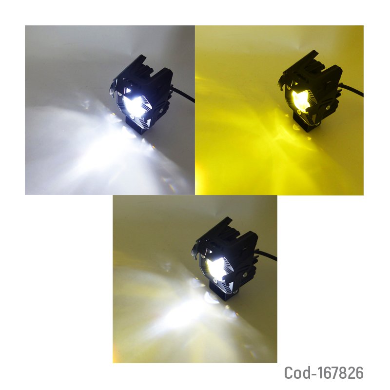 Neblinero led cob de 40 watt duo color desde 12 a 36 volt para auto o moto. mayorista — imagen 3