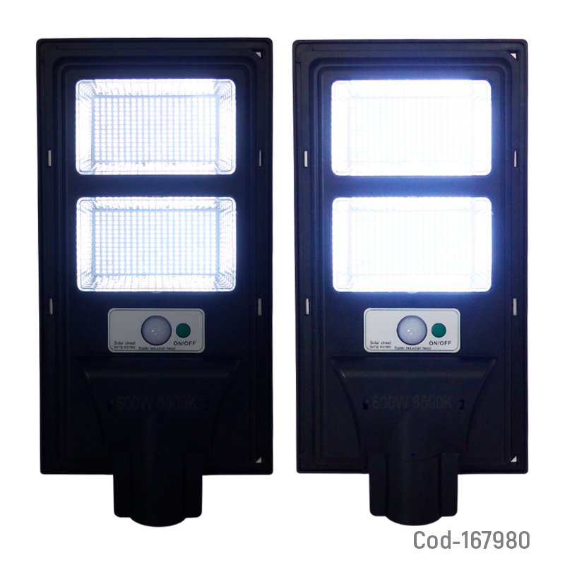 Foco para poste solar de 600 watt con 560 led en 2 placas, sensor y control remoto. mayorista — imagen 3