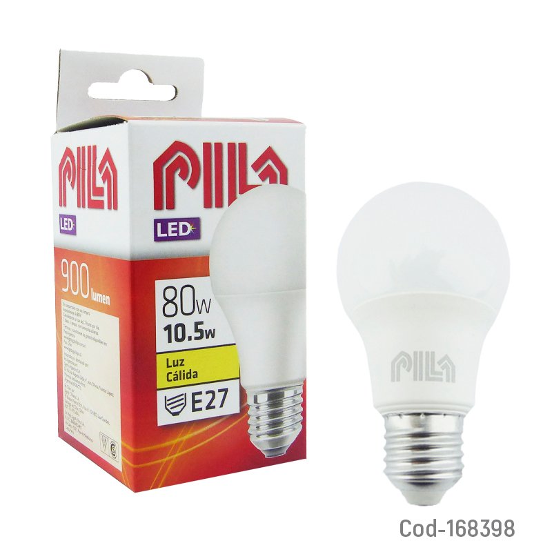 Ampolleta led marca pila de 10.5 watt luz calida de 900 lumenes - pack de 10 unidades mayorista — imagen 3
