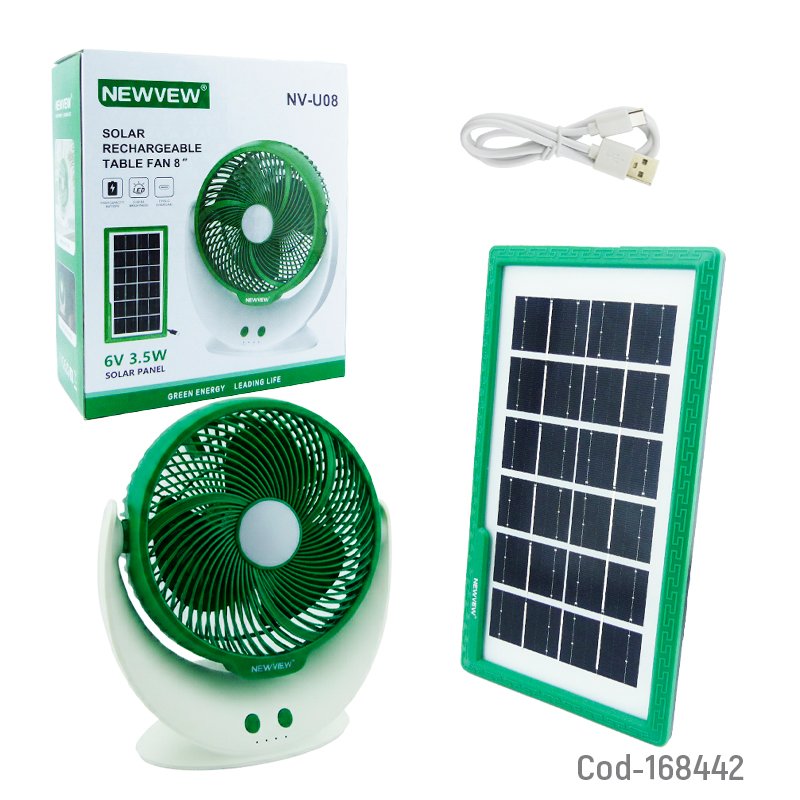 Ventilador solar 8 pulgadas de sobremesa modelo nv-u08 marca newvew mayorista — imagen 4
