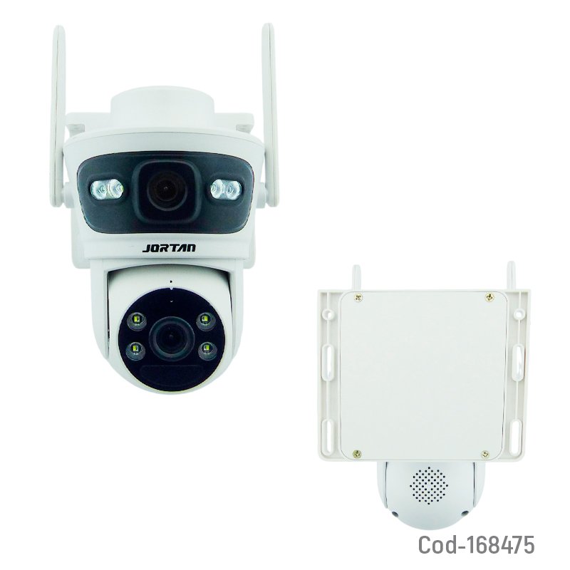 Camara de vigilancia 4g solar para chip telefonico de dos lentas marca jortan compatible con app yoose e integra vision nocturna. mayorista — imagen 2