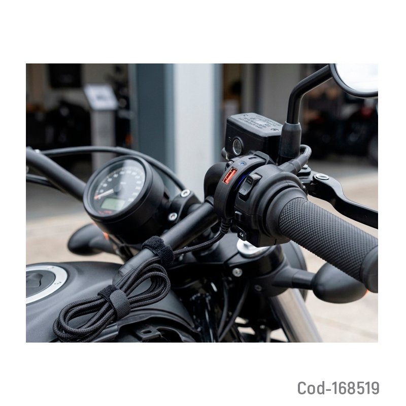 Cargador usb para moto 12 volt de 1 puerto usb y 1 puerto pd para manubrio mayorista — imagen 3