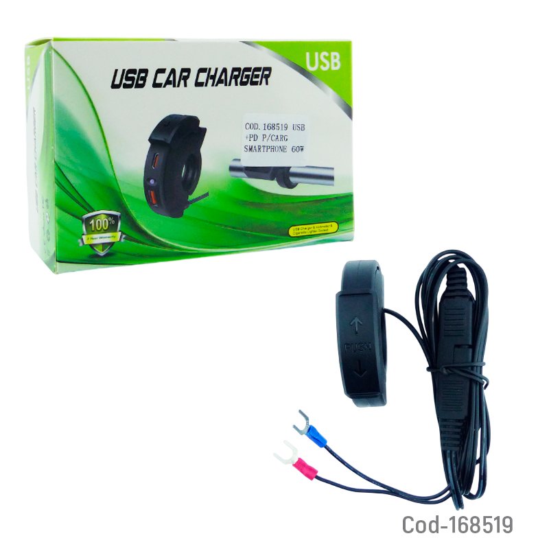 Cargador usb para moto 12 volt de 1 puerto usb y 1 puerto pd para manubrio mayorista — imagen 4