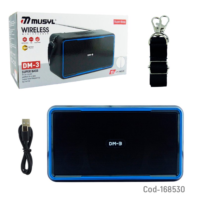 Parlante solar recargable bluetooth modelo dm-3 marca musyl con usb y tf mayorista — imagen 4