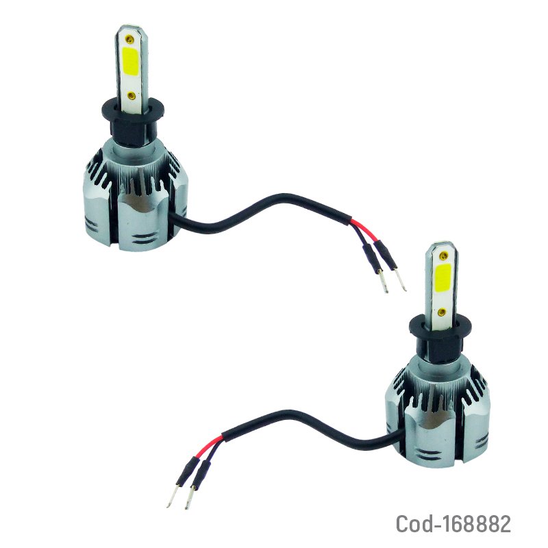 Ampolleta kit led h-3 modelo r-11 de luz blanca, 12000 lumenes a 150 watt con ventilador. mayorista — imagen 4