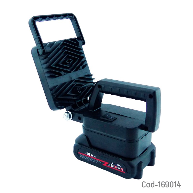 Foco portatil de 16 led con bateria extraible recargable y manija. mayorista — imagen 2
