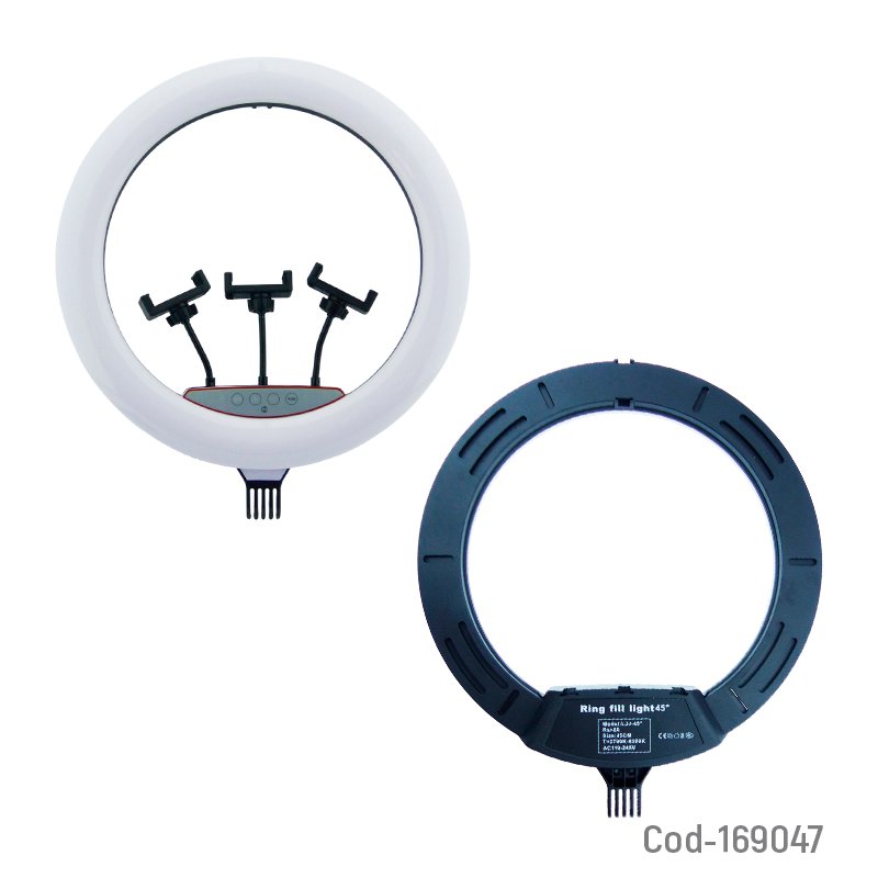 Aro led de 18 pulgadas, 45 cm, varios tonos de luz, rgb. con tripode y control remoto mayorista — imagen 2