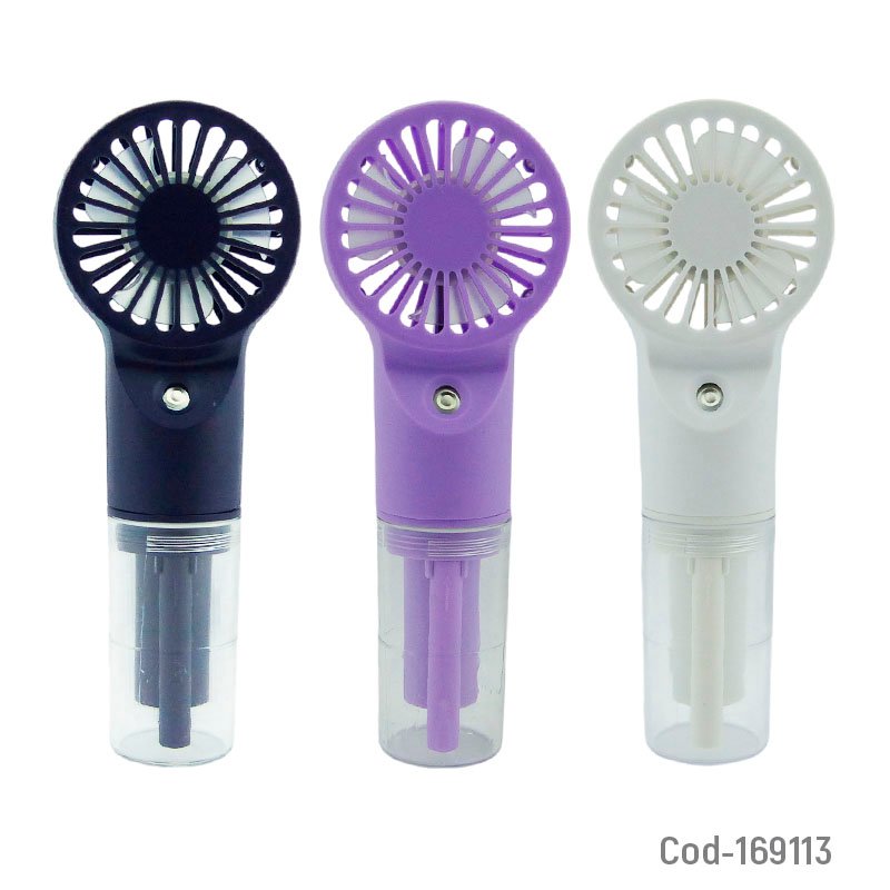 Ventilador mini portable con pulverizador recargable mayorista — imagen 3