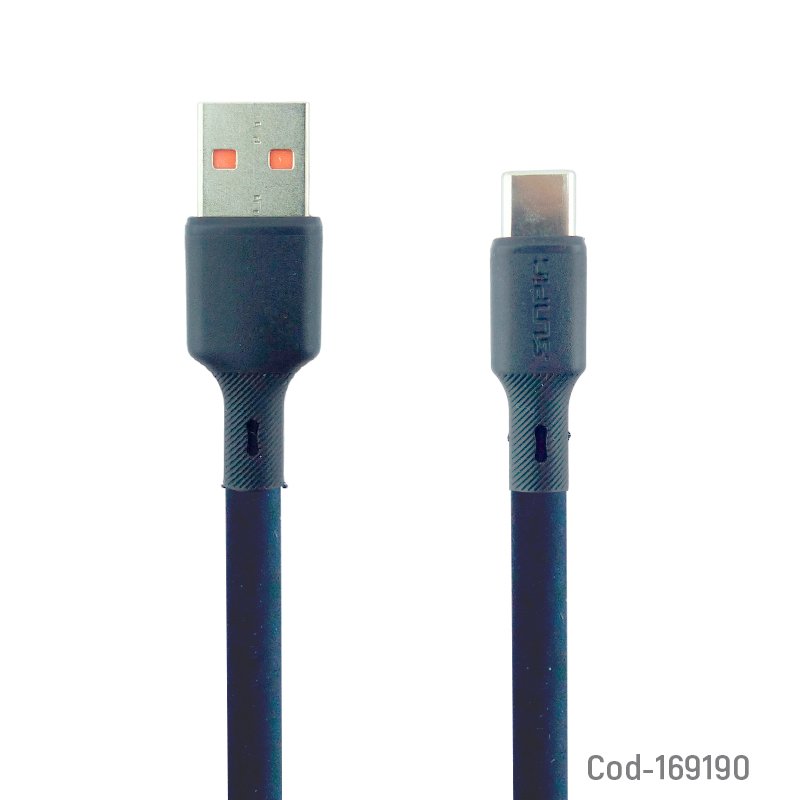 Cable usb type-c marca sunpin fast charge de 3.1 amp en silicona. mayorista — imagen 3