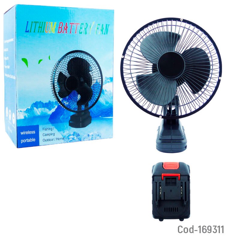Ventilador Portable De Metal, 8 Pulgadas Con Bateria Recargable Y Dos Velocidades. por mayor en Chile