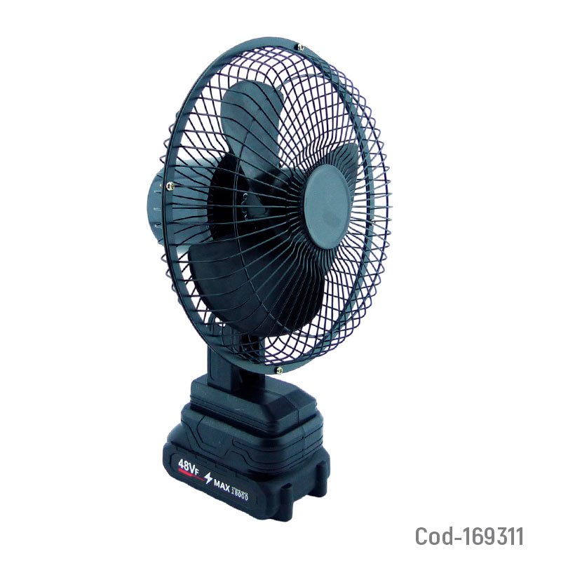 Ventilador portable de metal, 8 pulgadas con bateria recargable y dos velocidades. mayorista — imagen 3