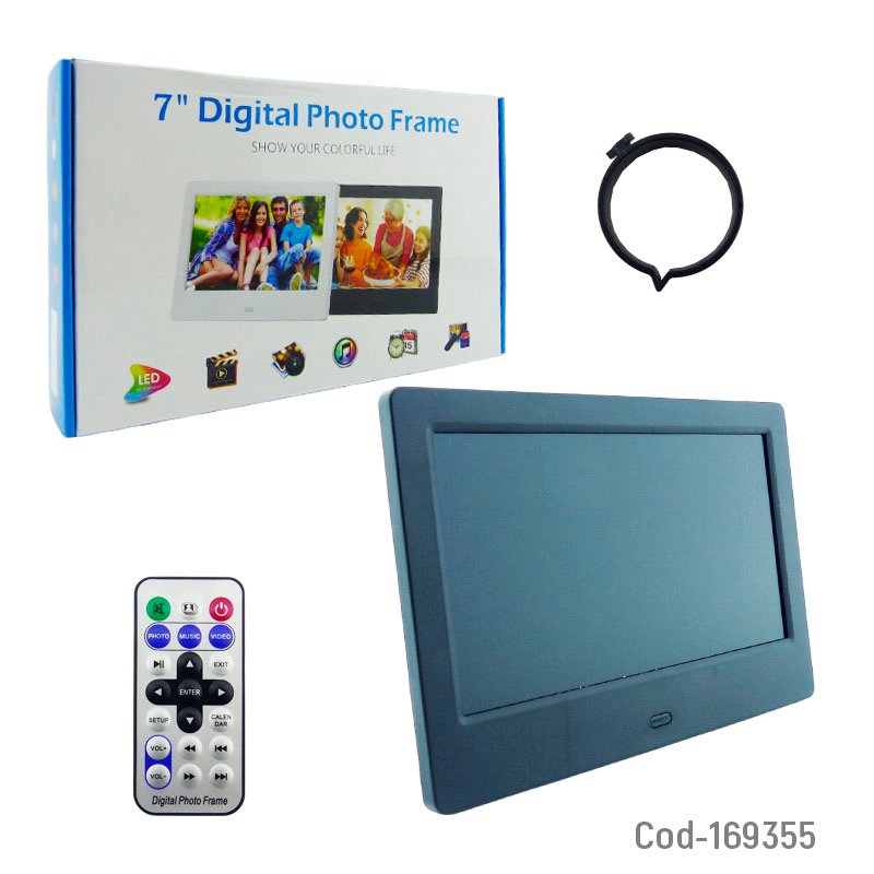 Portarretrato Digital De 7 Pulgadas Con Conexion SD, USB Y Control Remoto por mayor en Chile