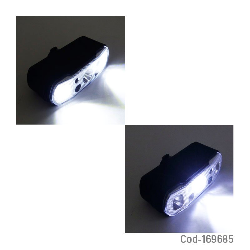 Luz de bicicleta delantera de 7 led modelo v88 con sensor para encendido y apagado, recargable. mayorista — imagen 3