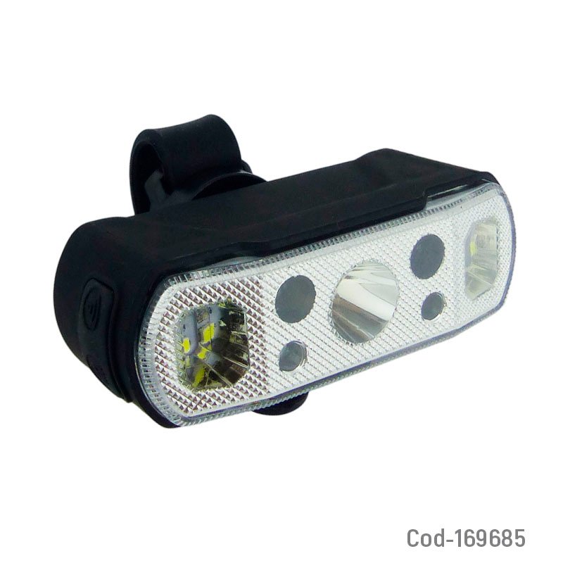 Luz de bicicleta delantera de 7 led modelo v88 con sensor para encendido y apagado, recargable. mayorista — imagen 4