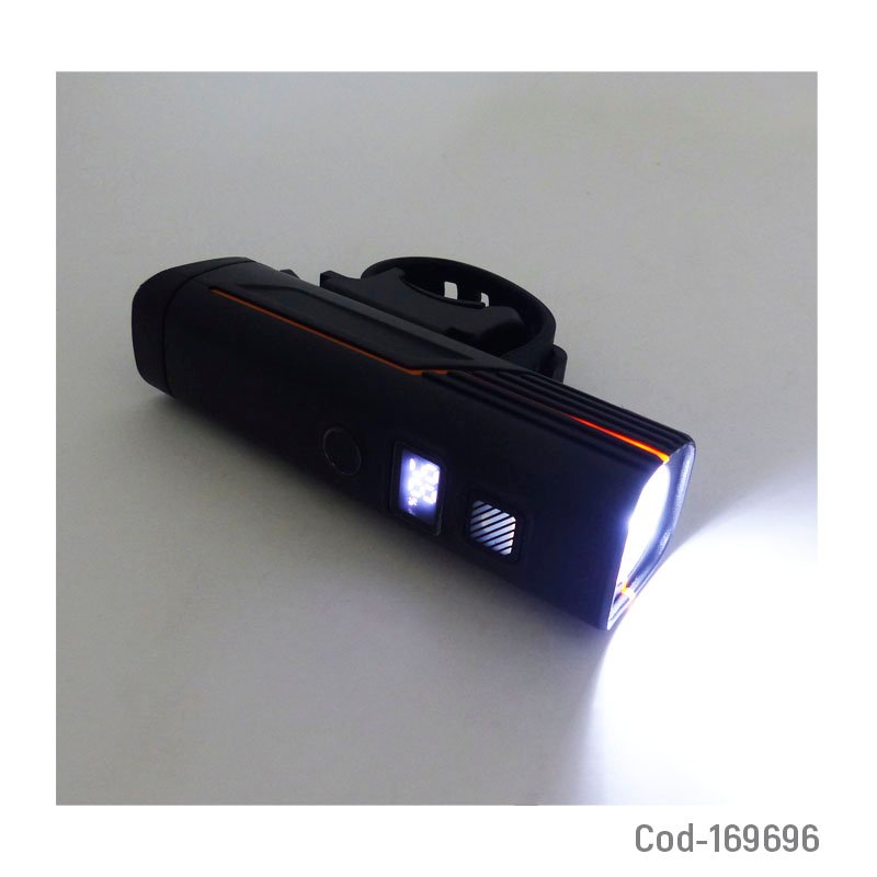 Luz de bicicleta delantera modelo b-9 con sensor de encendido y apagado recargable. mayorista — imagen 3
