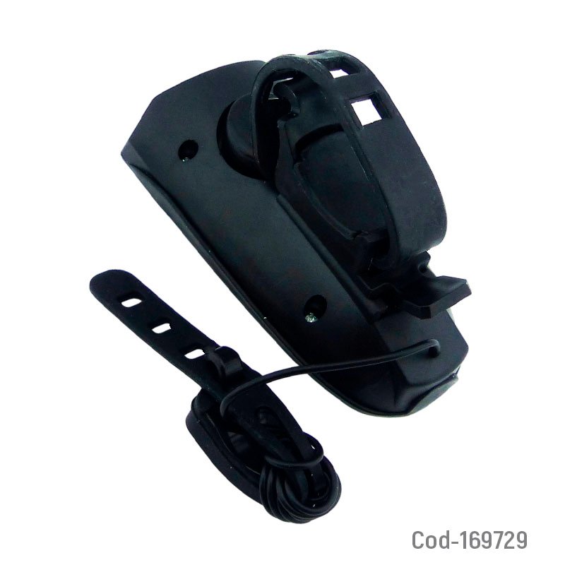 Luz bicicleta delantera solar con bocina recargable modelo s7599 - pack de 10 unidades mayorista — imagen 2