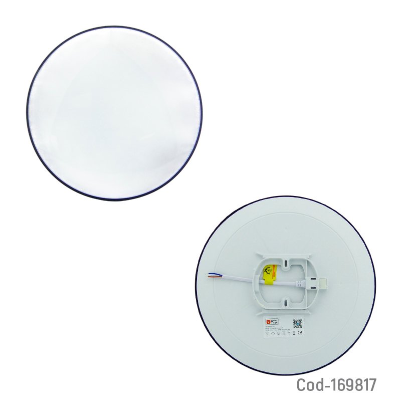 Foco led panel redondo de 30 watt de luz blanca y rgb controlable con app de smartphone. mayorista — imagen 2