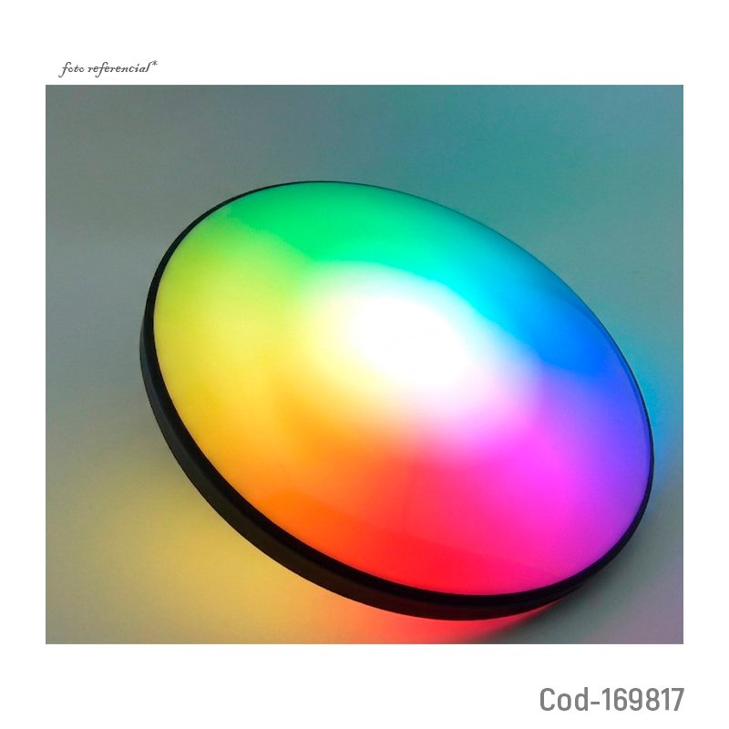 Foco led panel redondo de 30 watt de luz blanca y rgb controlable con app de smartphone. mayorista — imagen 3