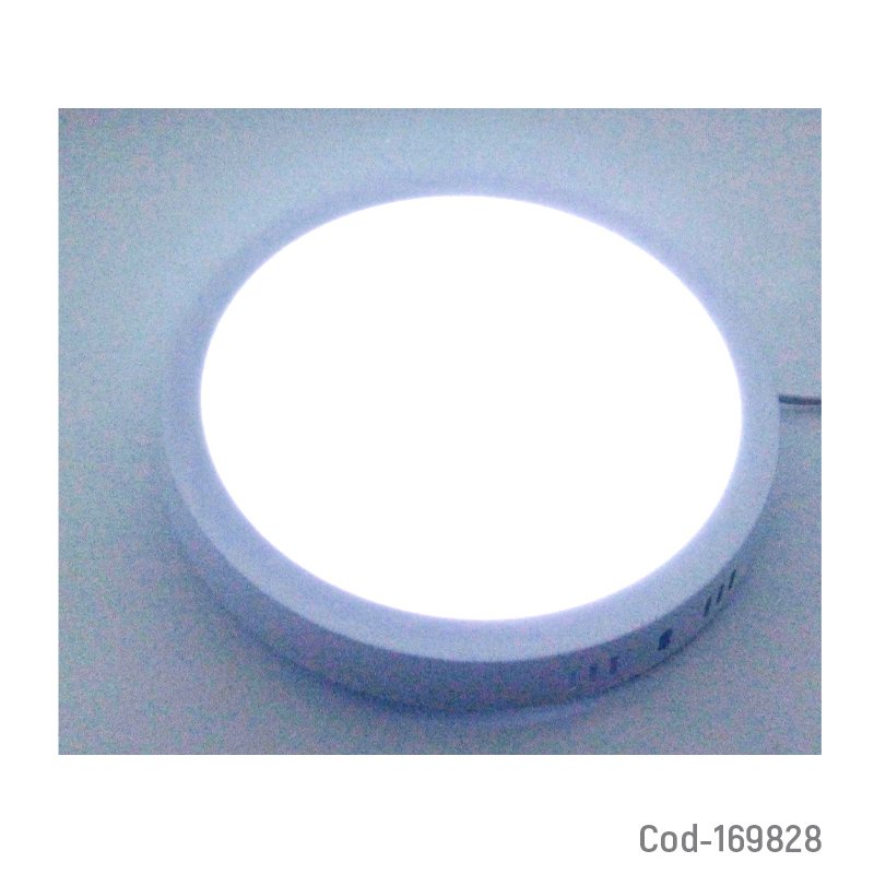 Foco led panel de 18 watt sobrepuesto redondo de luz fria - pack de 10 unidades mayorista — imagen 3