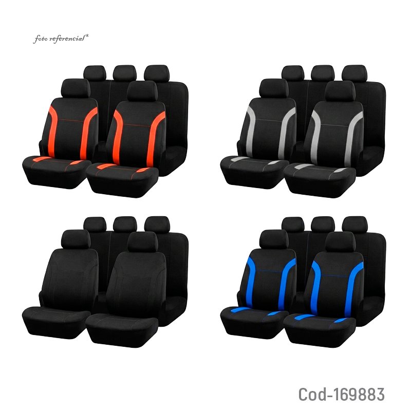 Funda para asientos de auto modelo ad9 en set de nueve piezas. mayorista — imagen 2