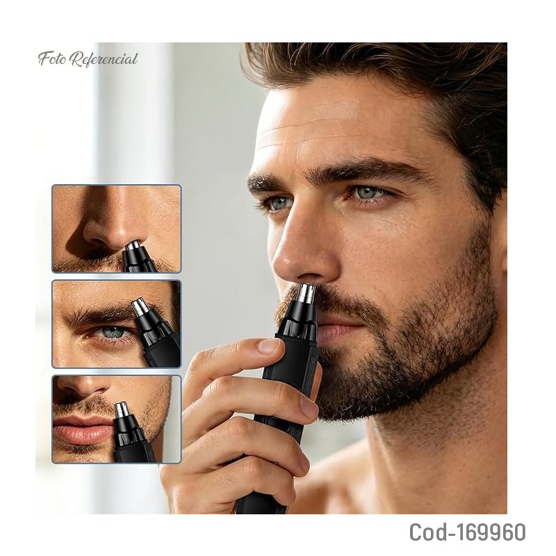 Maquina mini depiladora cortadora nasal y orejas portatil recargable. - pack de 10 unidades mayorista — imagen 2