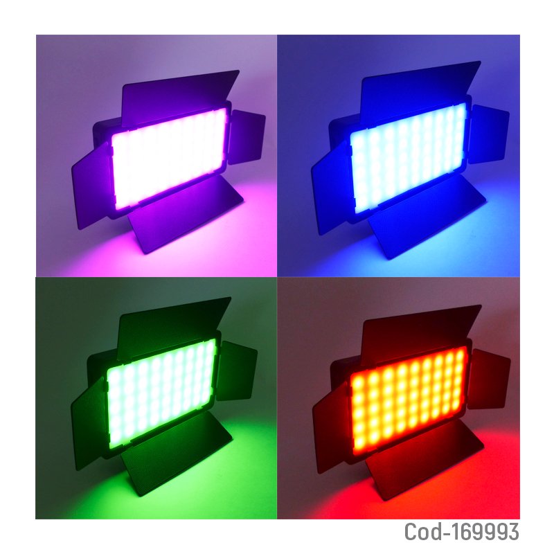 Luz panel para smartphone rgb-blanco de 300 led y laterales plegables. mayorista — imagen 3