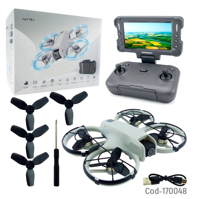 Drone Modelo XJ3 Wifi De Dos Camaras Con Control Y Pantalla Rebatible De 4,5 Pulgadas Y Estuche. 17.6 cm x 15.2 cm x 4 cm por mayor en Chile