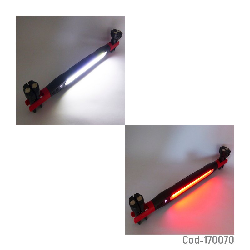 Linterna led cob de trabajo tipo barra con imanes y es recargable. mayorista — imagen 3