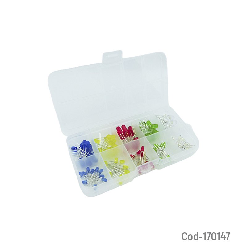Kit LED De 3 Y 5 Mm Diodos De Colores Set Por 100 Piezas - Pack de 10 unidades por mayor en Chile