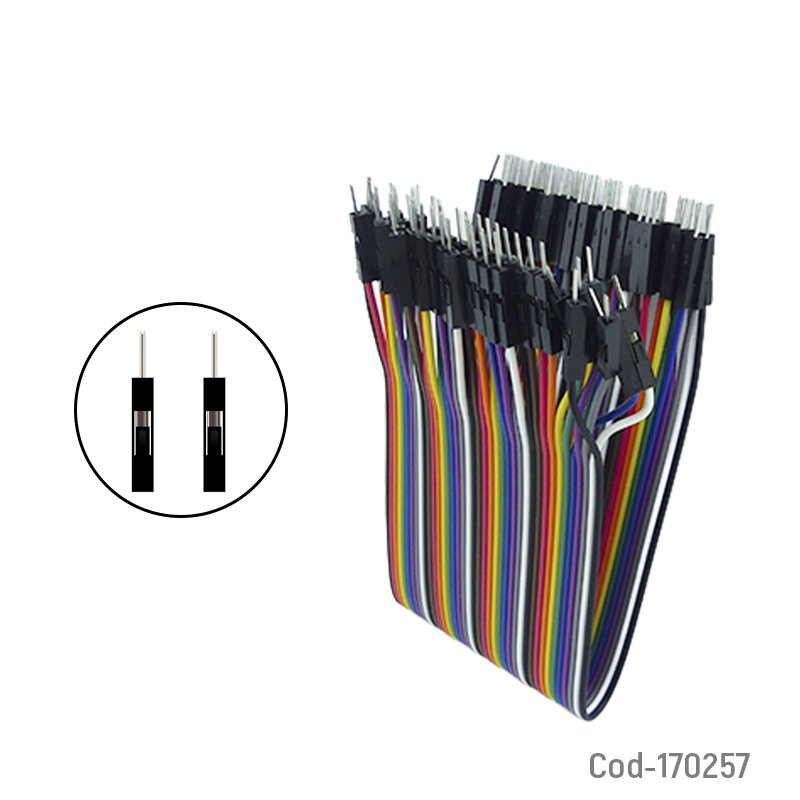 Cable dupont macho a macho de 20 cm por 40 unidades. - pack de 20 unidades mayorista — imagen 2