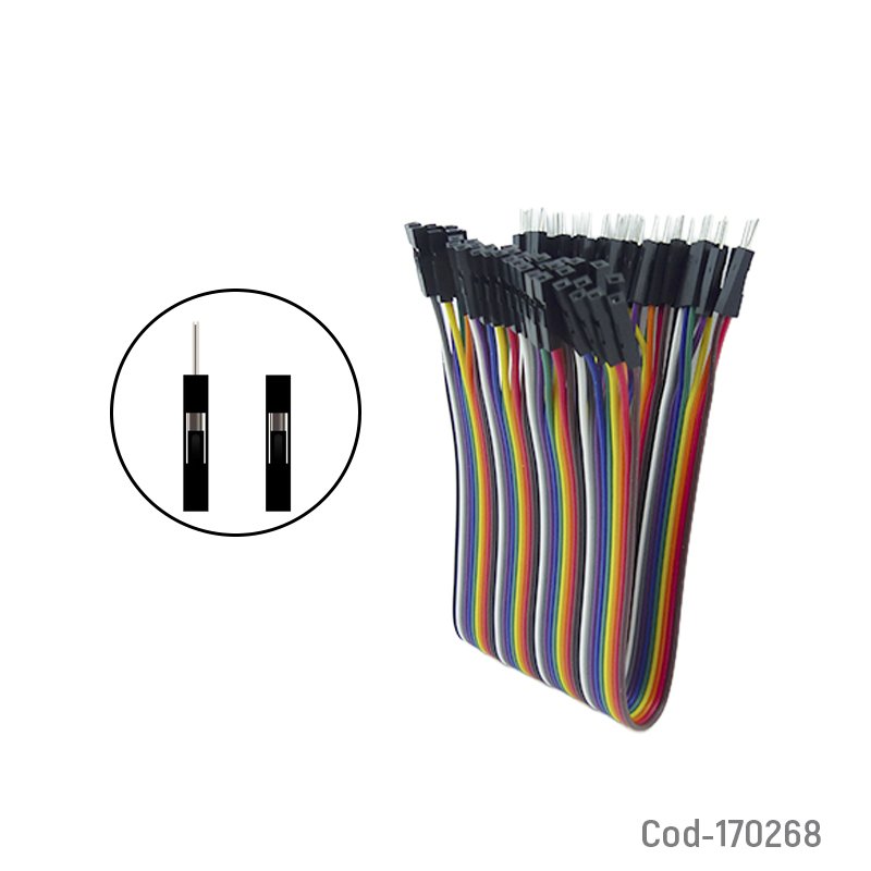 Cable dupont macho a hembra de 20 cm por 40 unidades. - pack de 20 unidades mayorista — imagen 2