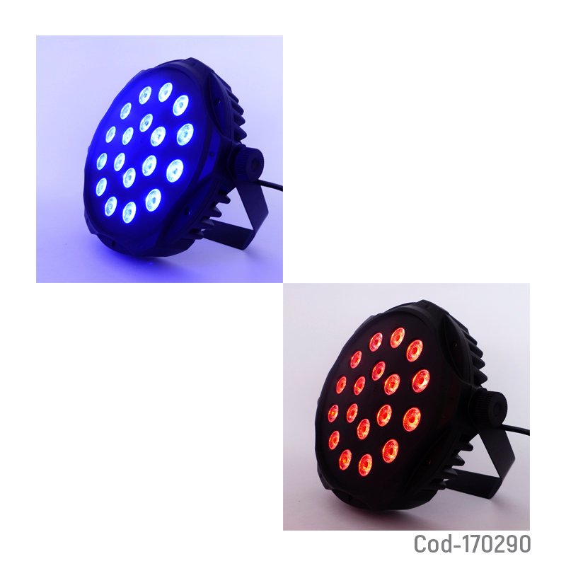 Luz disco de 18 led rgb mini en pvc con control remoto. mayorista — imagen 3