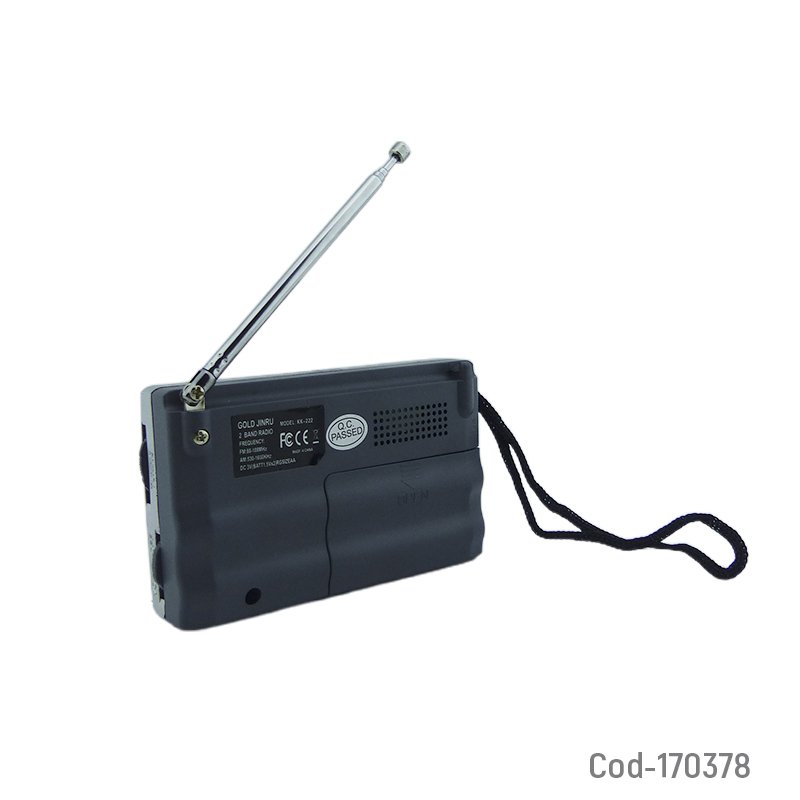 Radio am/fm mini marca gold jinru modelo kk-222 de dos bandas a pila mayorista — imagen 2