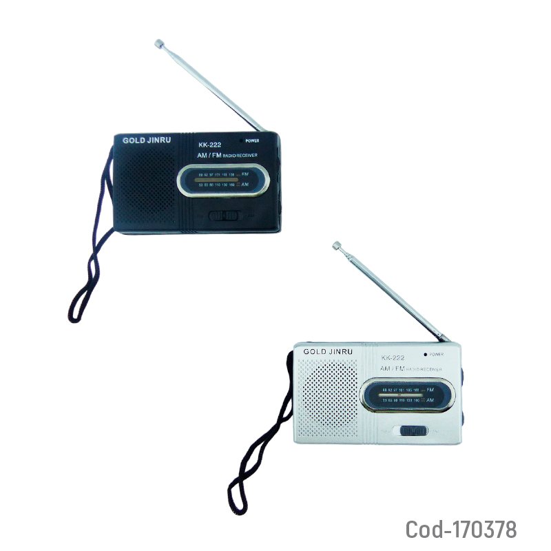Radio am/fm mini marca gold jinru modelo kk-222 de dos bandas a pila mayorista — imagen 3