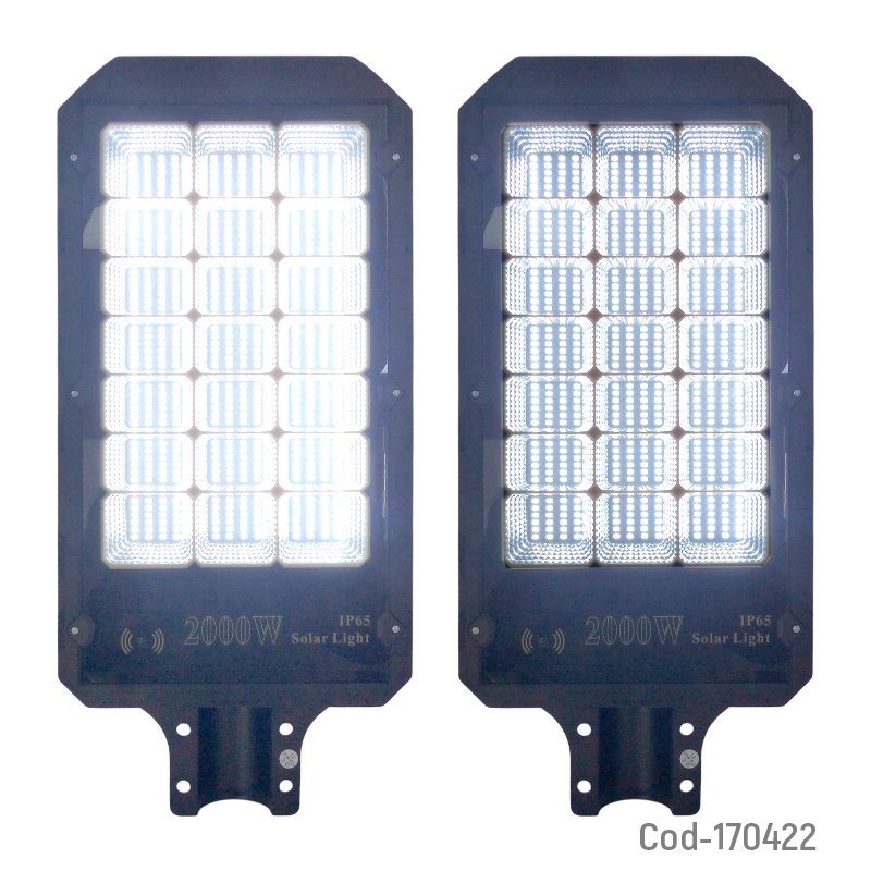 Foco para poste solar de 2000 watt con 21 placas y 540 led, control remoto y sensor. mayorista — imagen 3