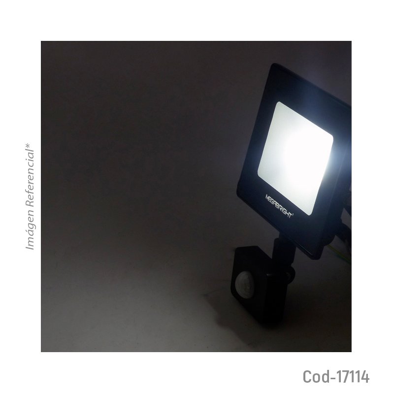Foco led halogeno megabright 30 watts con sensor de movimiento, luz fria, certificado. mayorista — imagen 3