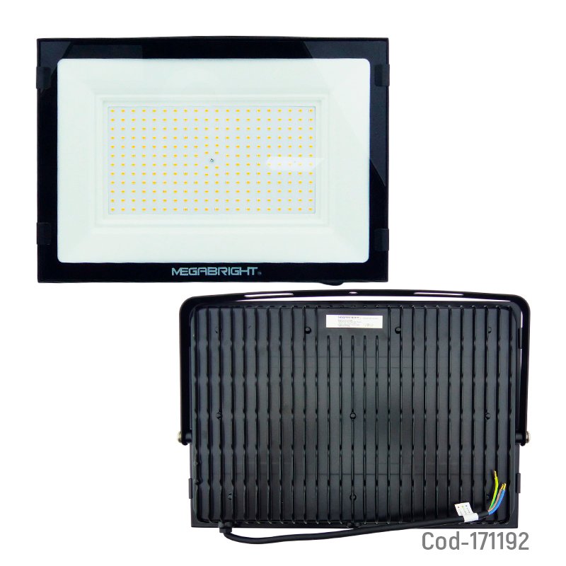 Foco halogeno led marca megabright de 200 watt modelo pro telco flat a 2700k mayorista — imagen 2