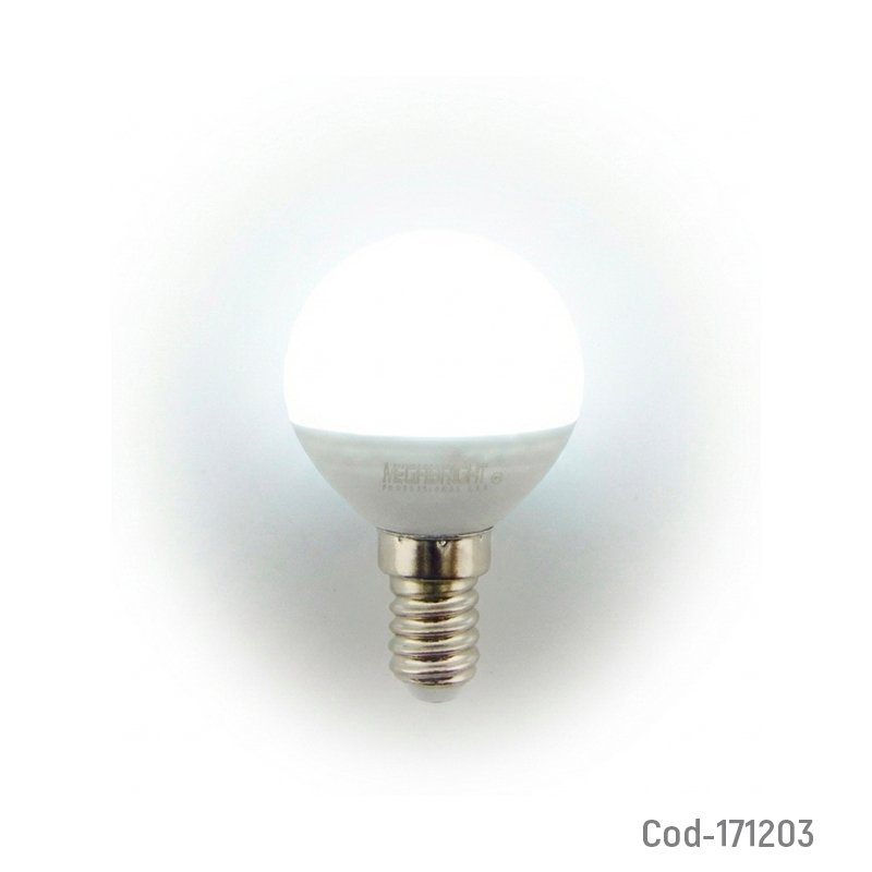 Ampolleta led marca megabright, modelo bola g45 de 5 watt luz fria. - pack de 20 unidades mayorista — imagen 3