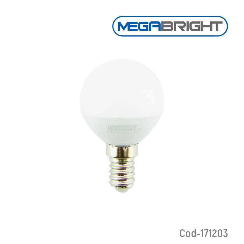 Ampolleta led marca megabright, modelo bola g45 de 5 watt luz fria. - pack de 20 unidades mayorista — imagen 4